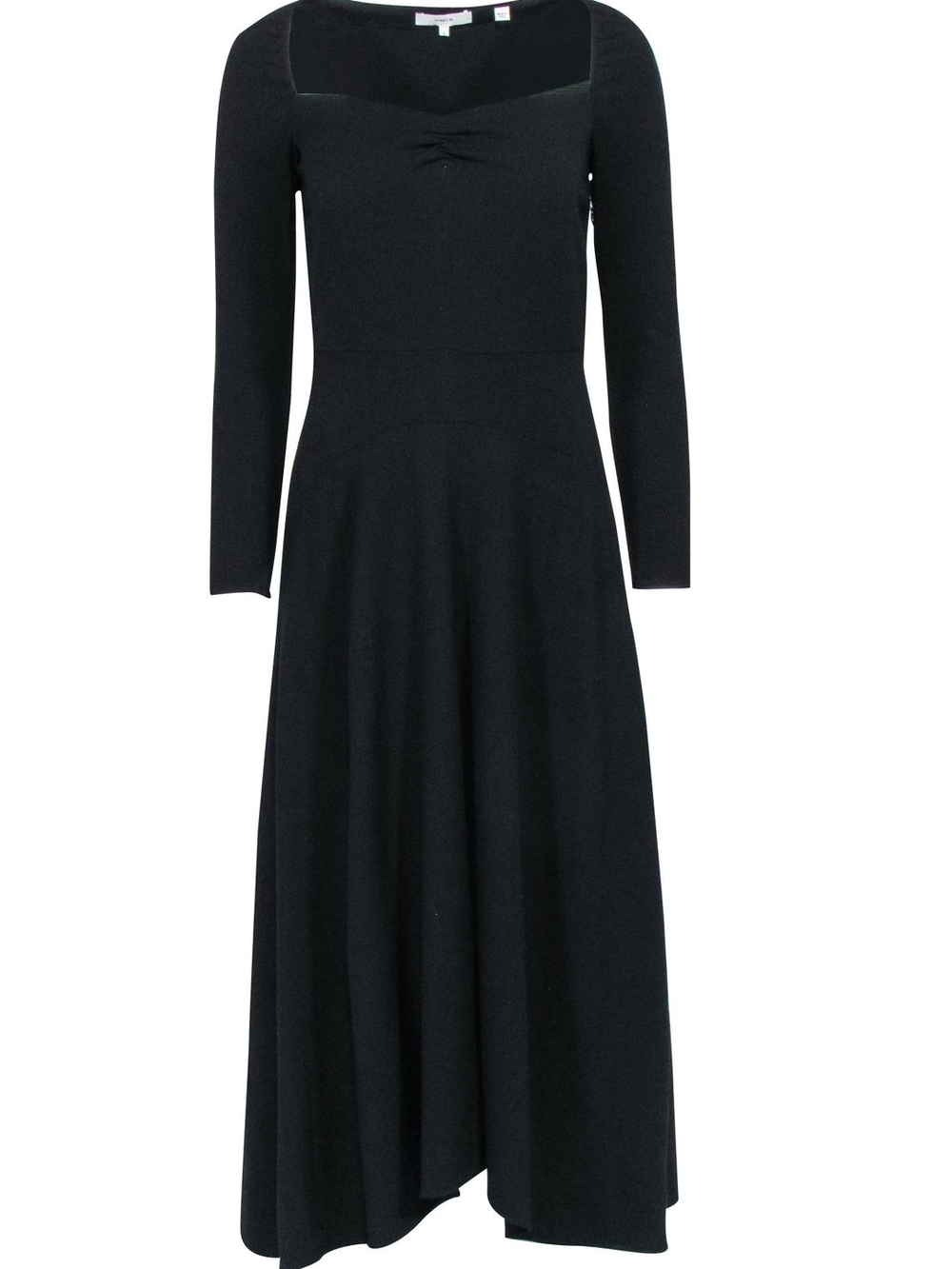 Vince Black Long-Sleeve Square Neck Maxi Dress